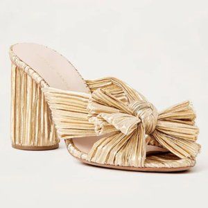 NIB: Loeffler Randall Penny - Pleated Bow Heel in Gold